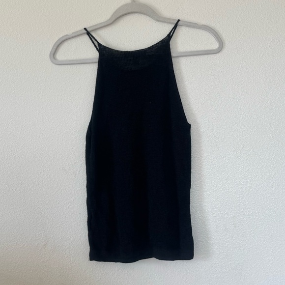 Banana Republic Linen Blend Sweater Knit Tank Top LOT OF 2 Tan Black XS - Picture 7 of 11